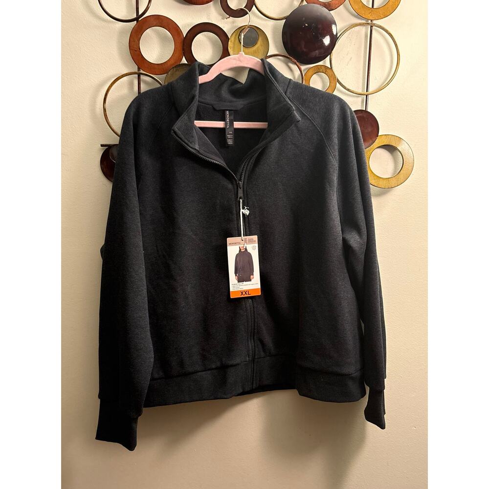 Women’s Mondetta xxl black full zip jacket NWT